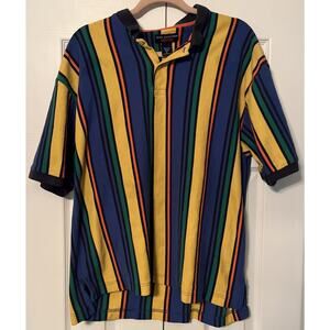 Vintage Mark Alexander Polo Shirt Mens XL Color Block Sport Cotton Preppy !!!